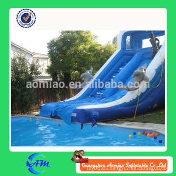 Tobogán inflable inflable de interior inflable de la diapositiva de agua para la piscina